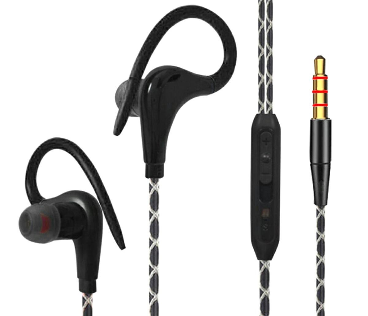 Casti sport in-ear cu fir, carlig prindere, IPX5, microfon incorporat, 20-22kHz, 96-3dB, 16Ω, negru - imagine 4